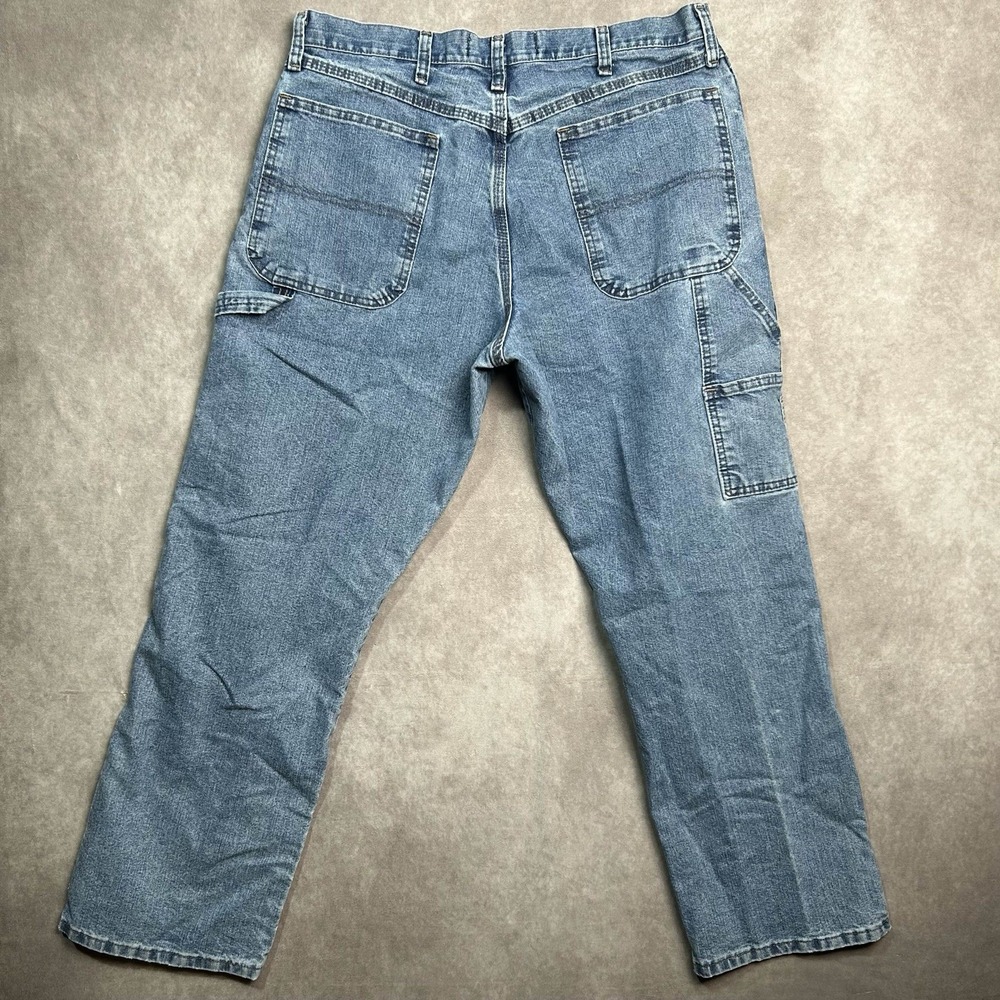 Wrangler Carpenter Jeans Blue Workwear Utility Pocket Hammer Loop W34 L30